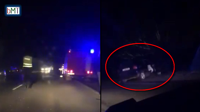 Извънредно! Зверска катастрофа на пътя Бургас-Айтос, три автомобила изхвърчаха в канавката (ВИДЕО)