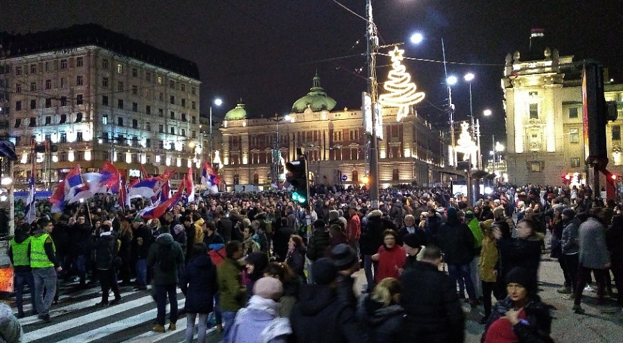 За четвърти пореден път недоволни граждани излязоха на протест в Сърбия срещу президента Вучич