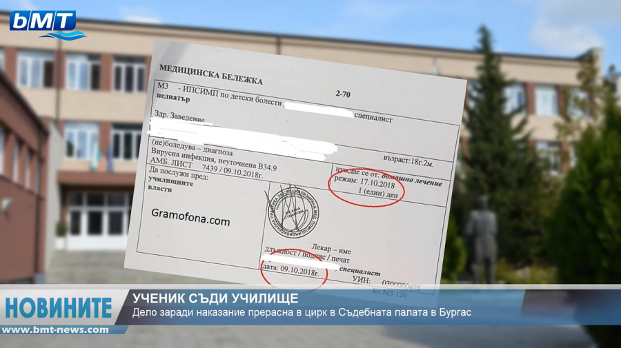 Двама от учениците с фалшиви бележки спечелиха делото срещу Руската в Бургас, не били направени от тях