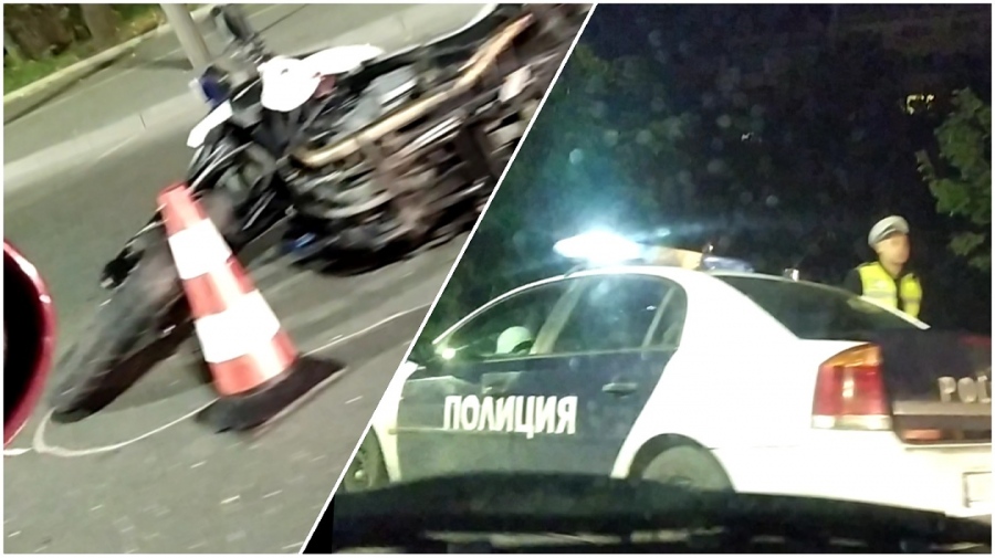 Полицай с мотор пострада след тежка катастрофа край \