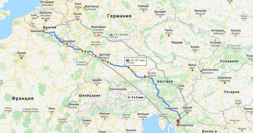 Жена шофира 1445 км вместо 145 км заради GPS грешка