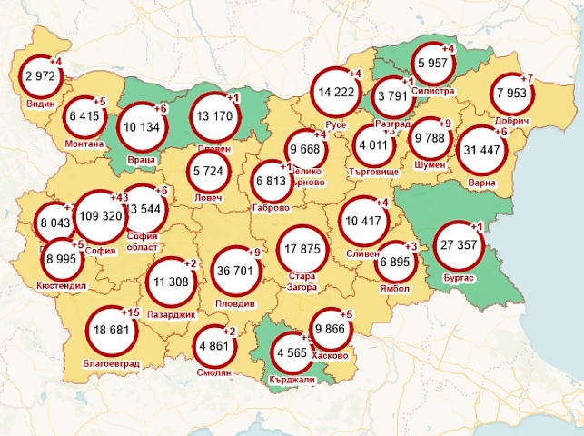 Бургас вече е в зелената зона на картата на разпространение на COVID-19