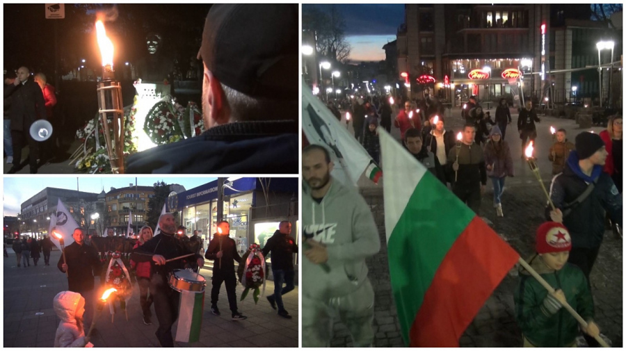 Вижте огненото шествие в Бургас в памет на Васил Левски (ВИДЕО)