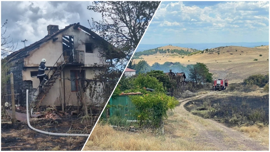 Отново пожар край бургаското село Изворище, засегната е къща