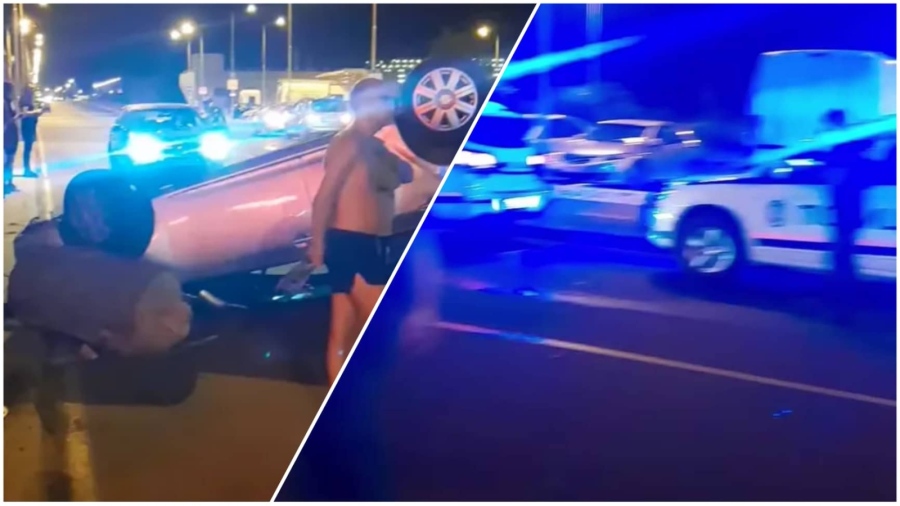 Мистериозна катастрофа в Несебър: Двама пияни софиянци край обърнат автомобил отричат да са го шофирали 
