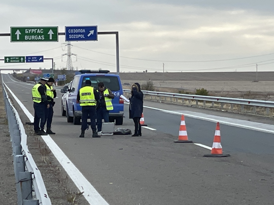 Пешеходец загина на място след сблъсък на АМ “Тракия”, аутобанът е затворен